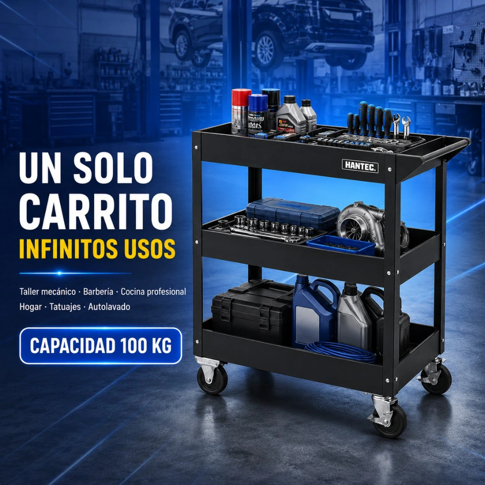 Carro de Servicio para Taller Mecánico Uso Pesado HANTEC - Imagen 3