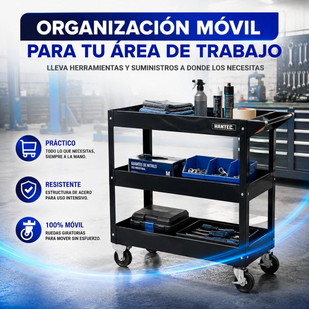 Carro de Servicio para Taller Mecánico Uso Pesado HANTEC - Imagen 4