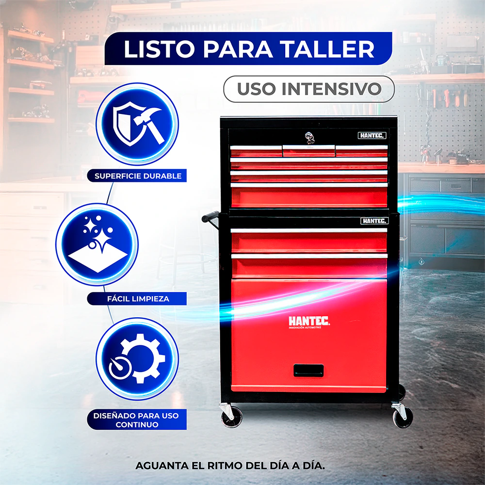 Gabinete con Caja para Herramientas 9 Cajones HANTEC - Imagen 10