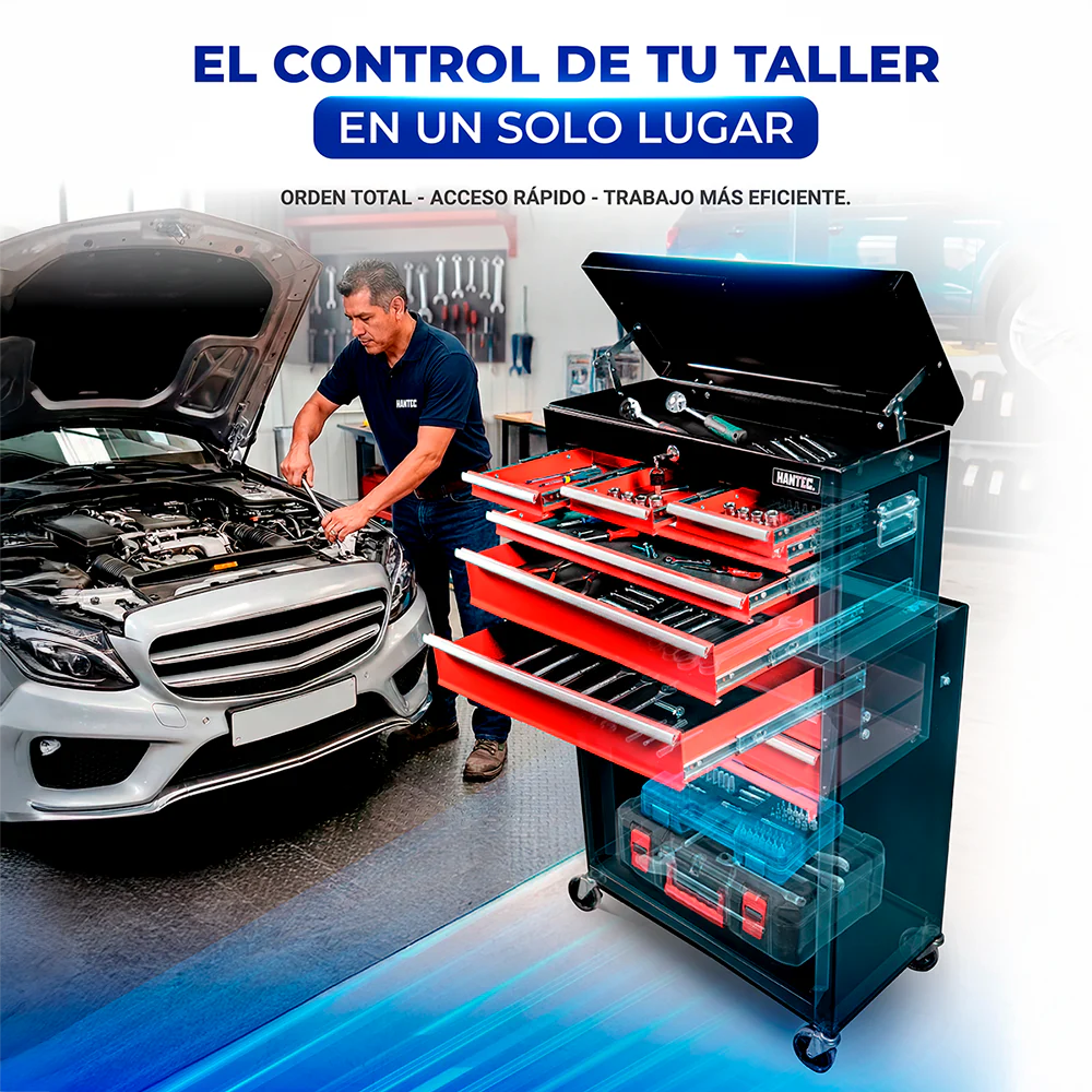 Gabinete con Caja para Herramientas 9 Cajones HANTEC - Imagen 3