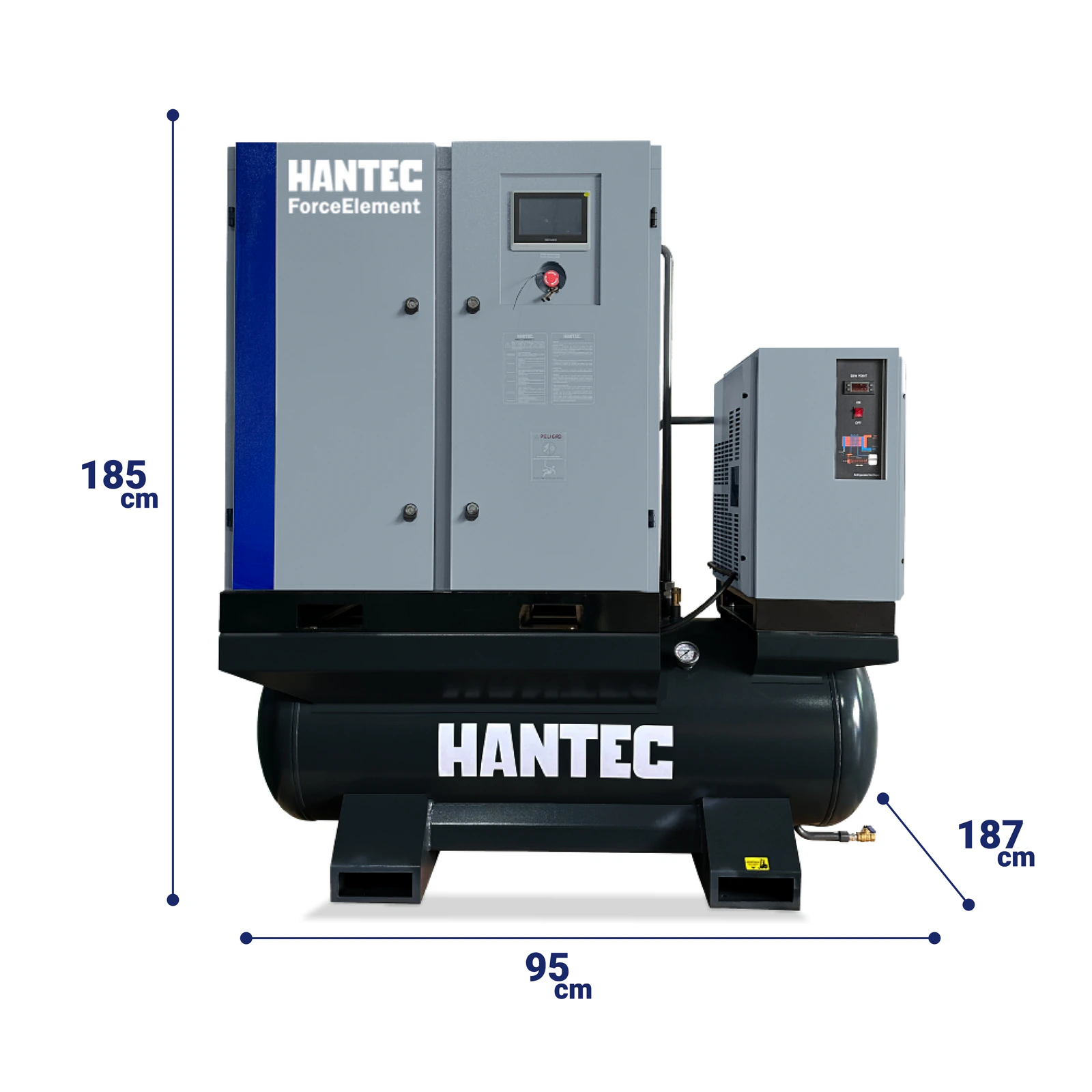 Compresor Tornillo ForceElement 20HP Todo en Uno HANTEC - Imagen 4