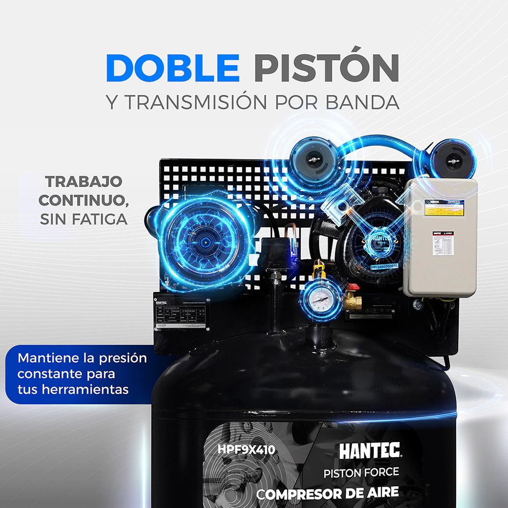 Compresor de Aire PistonForce 6HP 110V HANTEC - Imagen 4