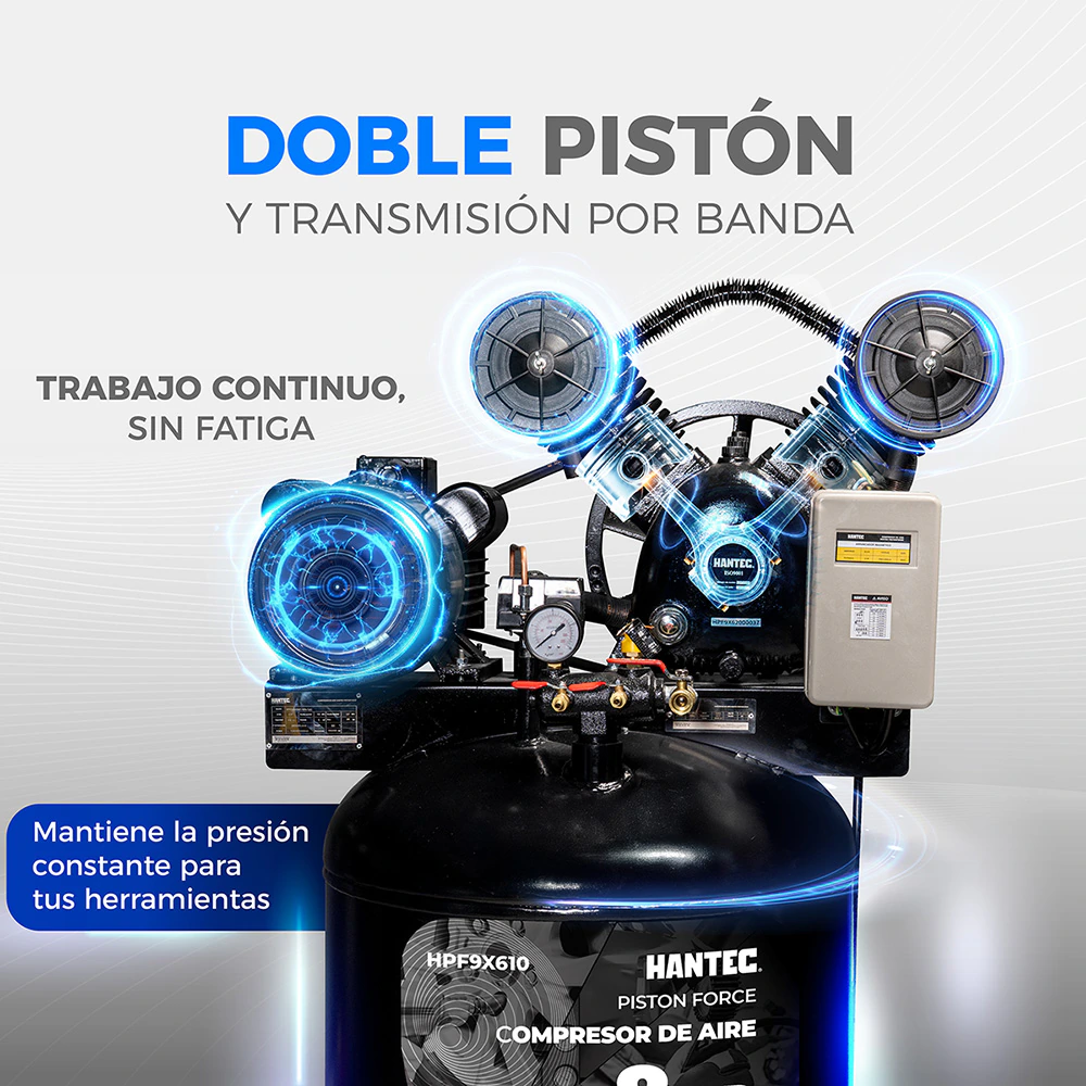 Compresor de Aire PistonForce 8HP 110V HANTEC - Imagen 4