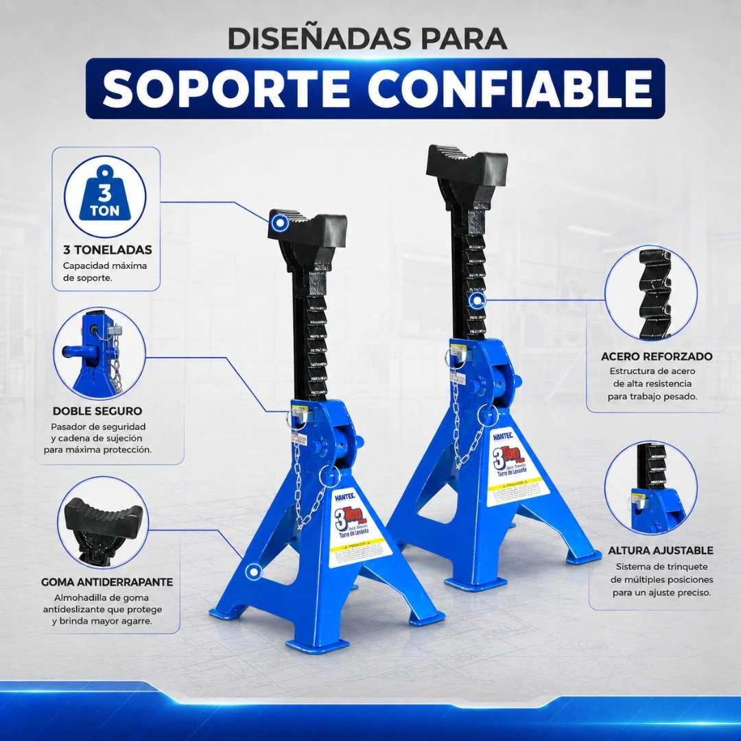 Torre de Levante 3 Ton PRO con Antiderrapante HANTEC - Imagen 5