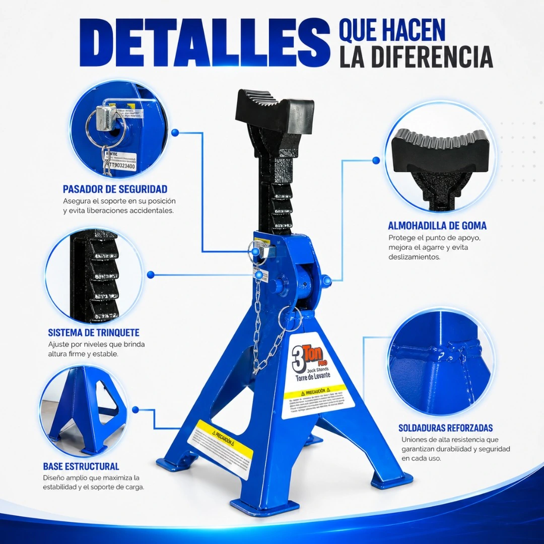Torre de Levante 3 Ton PRO con Antiderrapante HANTEC - Imagen 6