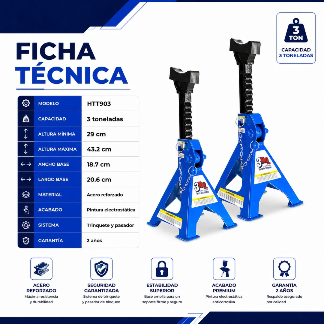 Torre de Levante 3 Ton PRO con Antiderrapante HANTEC - Imagen 8