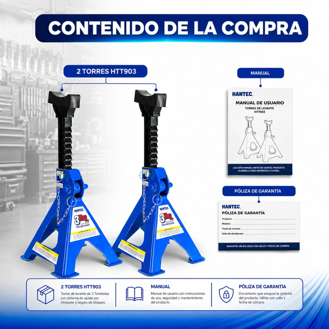 Torre de Levante 3 Ton PRO con Antiderrapante HANTEC - Imagen 9
