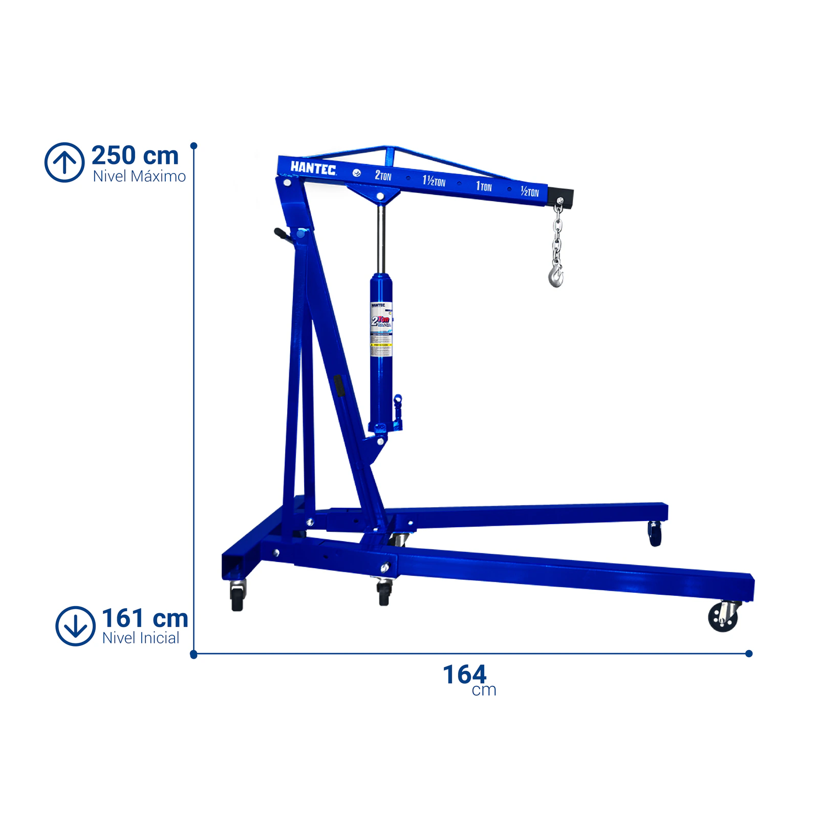 Pluma Hidráulica Plegable 2 Ton HANTEC - Imagen 3