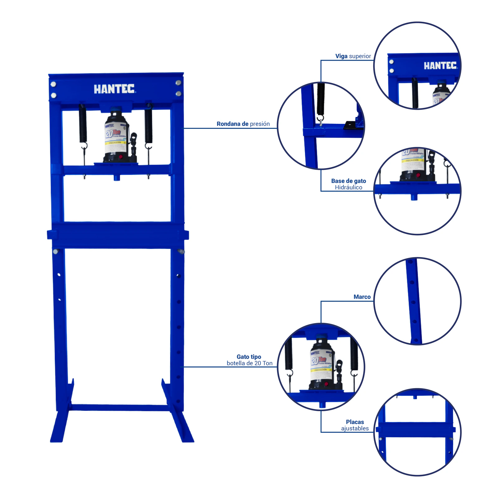 Prensa Hidráulica 20 Ton HANTEC - Imagen 6