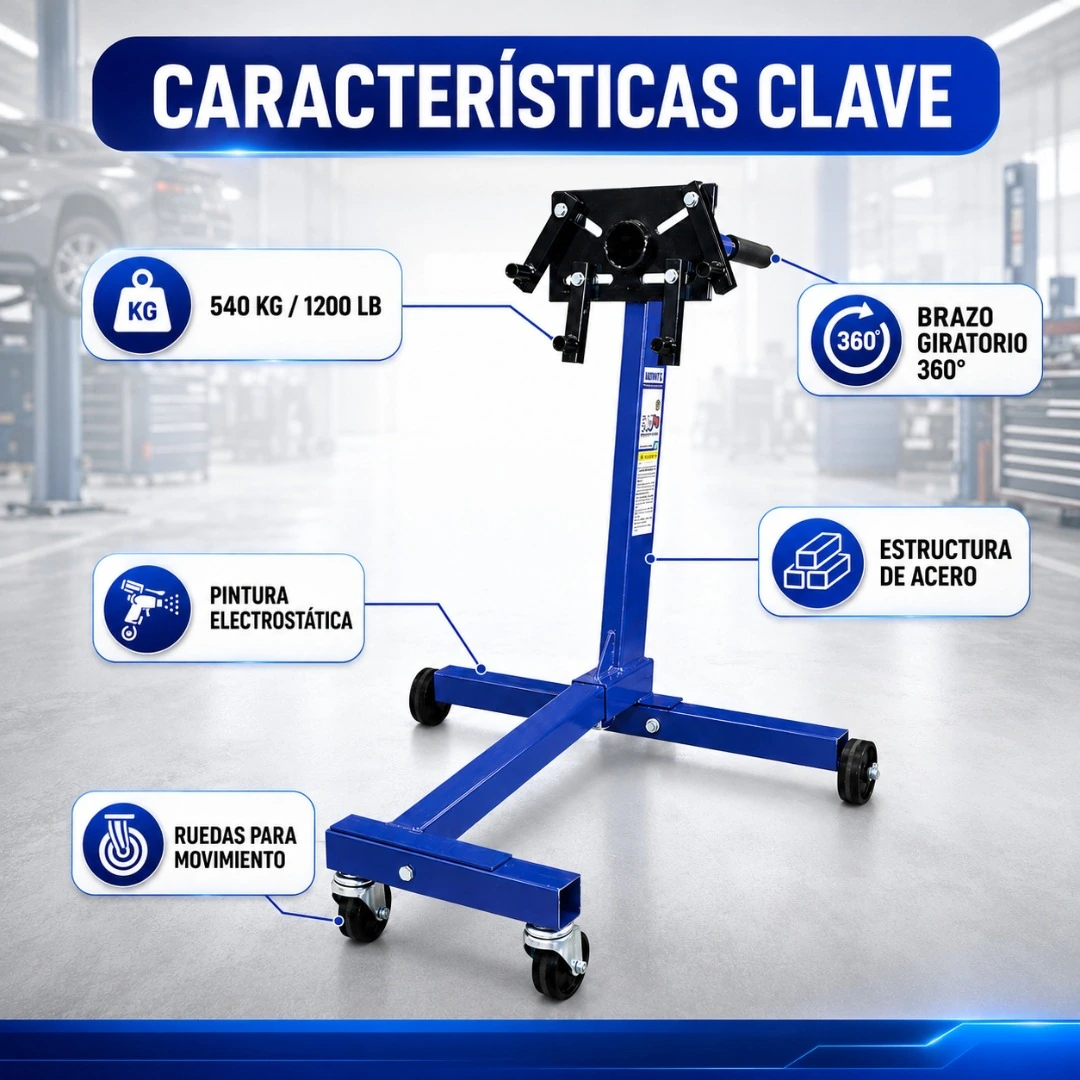 Soporte para Motores 1,200 lbs HANTEC - Imagen 4