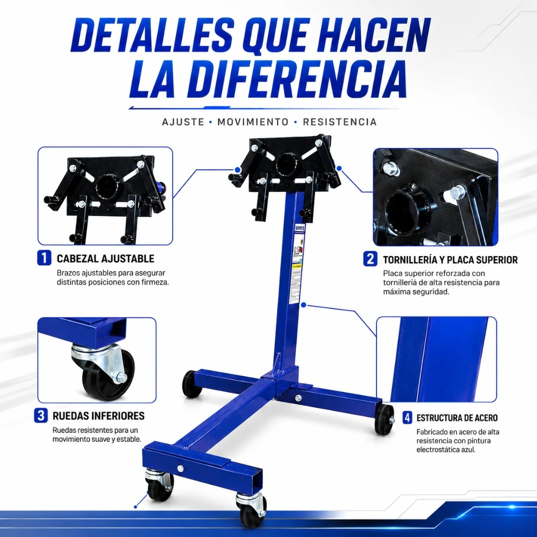 Soporte para Motores 1,200 lbs HANTEC - Imagen 5