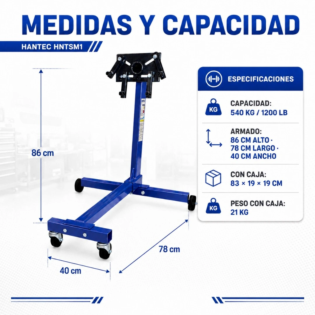 Soporte para Motores 1,200 lbs HANTEC - Imagen 6