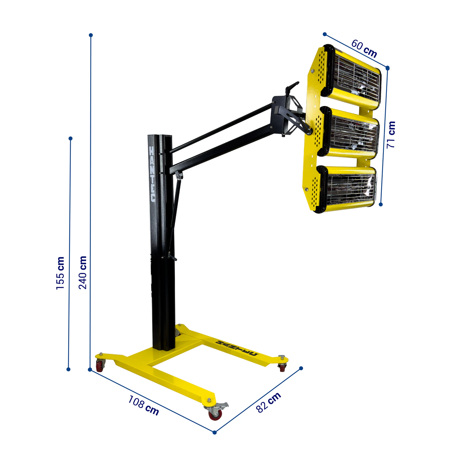 Lámpara Infrarroja Curado Pintura InfraLux MasterControl 220V HANTEC - Imagen 2