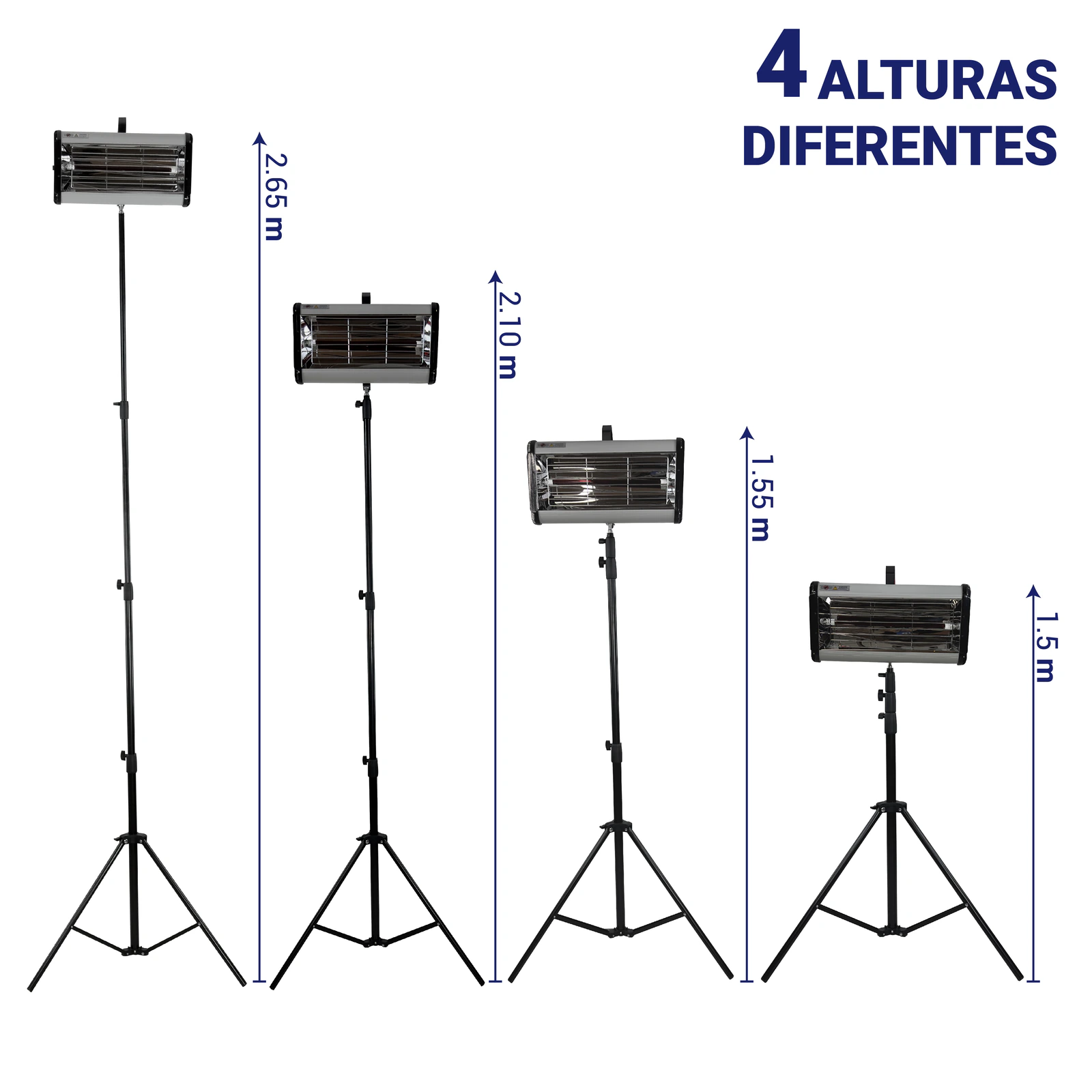 Lámpara Infrarroja Curado Pintura InfraLux Basic 1 Elemento con Trípode 220V HANTEC - Imagen 9