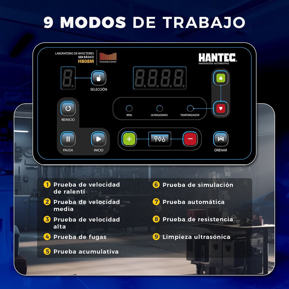 Laboratorio de Inyectores GDI y Piezoeléctrico Básico sin Mesa HANTEC - Imagen 4