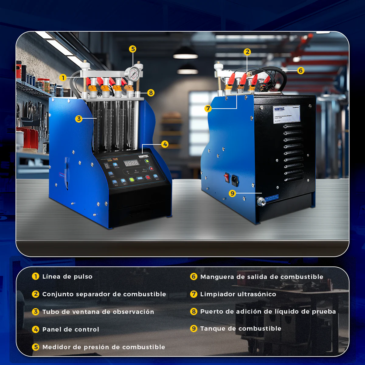 Laboratorio de Inyectores GDI y Piezoeléctrico Básico sin Mesa HANTEC - Imagen 9