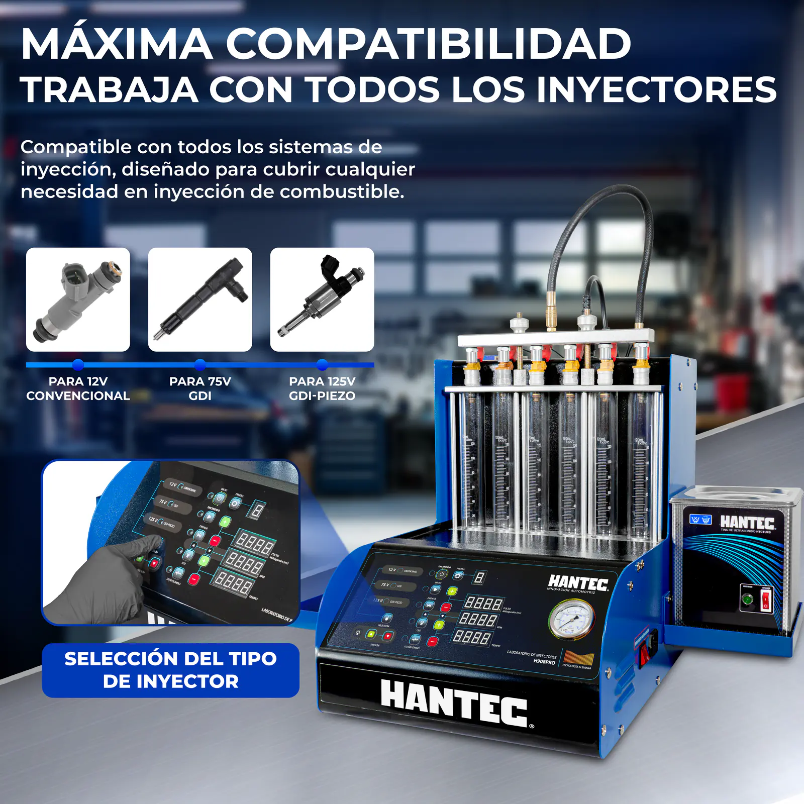 Laboratorio de Inyectores GDI 6 Canales PRO sin Mesa HANTEC - Imagen 6