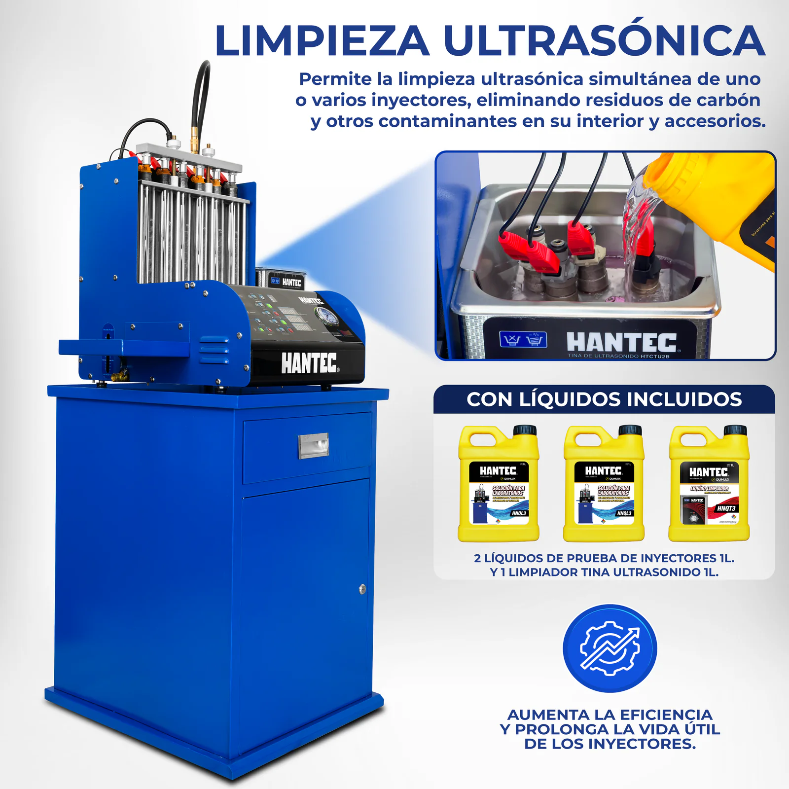 Laboratorio de Inyectores GDI 6 Canales PRO con Mesa + Líquidos HANTEC - Imagen 8