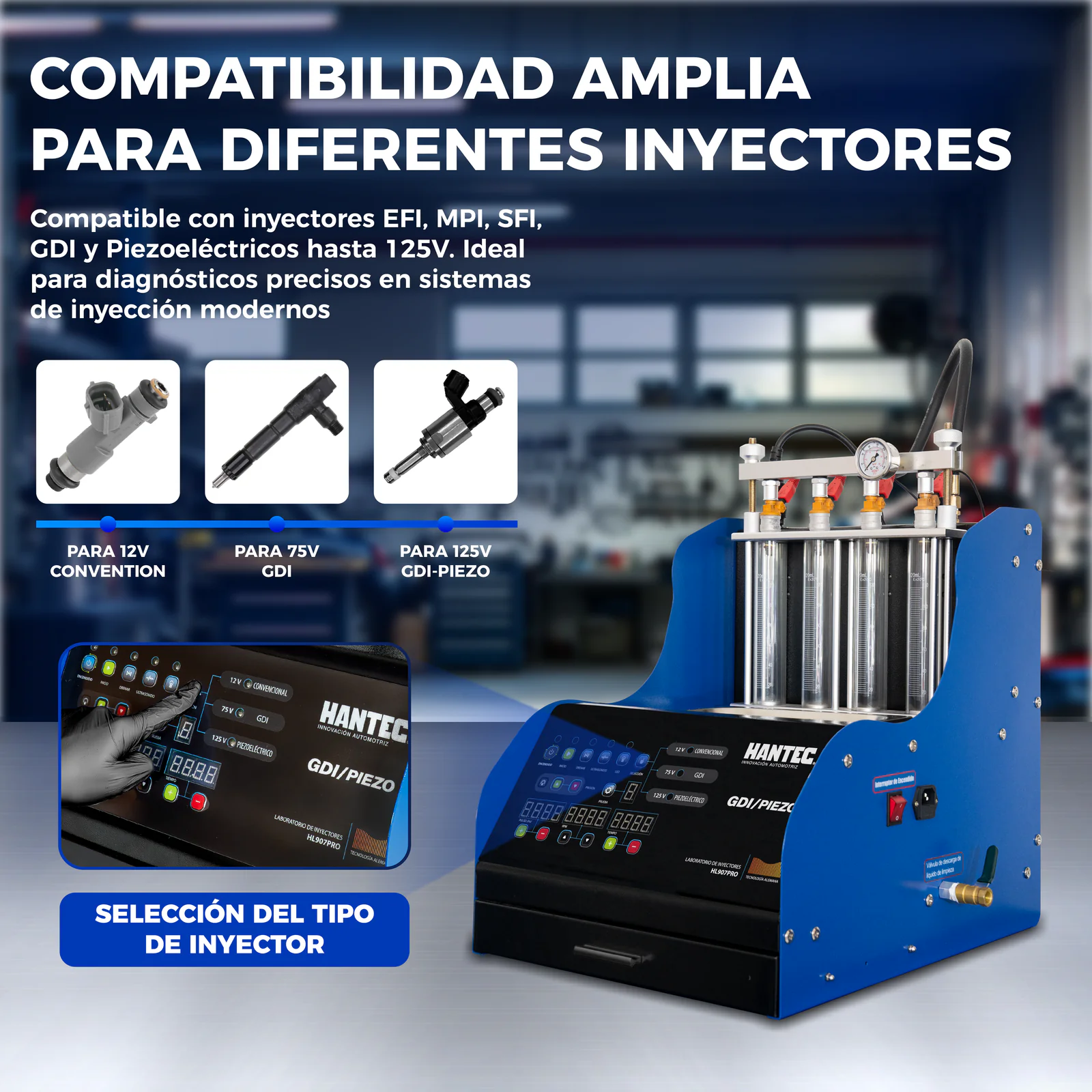 Laboratorio de Inyectores GDI y Piezoeléctrico 4 Canales HANTEC - Imagen 6