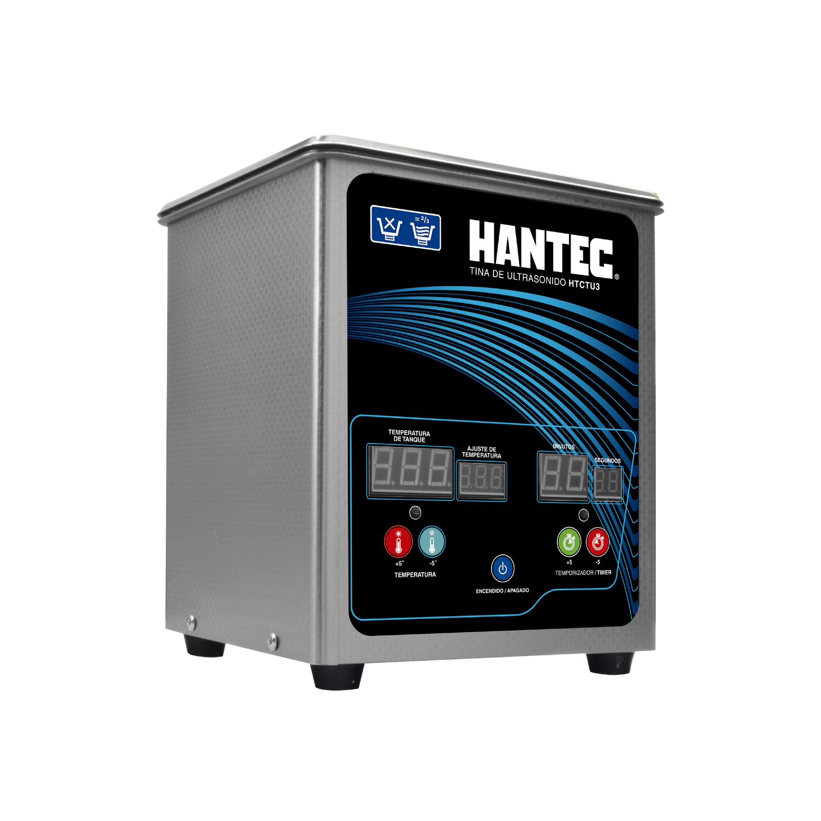 Tina de Ultrasonido 1.8L con Control de Temperatura HANTEC