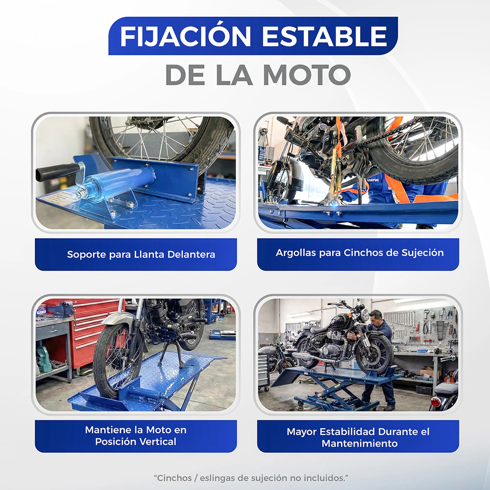 Rampa Hidráulica para Motocicletas 400 kg (900 lbs) HANTEC - Imagen 6