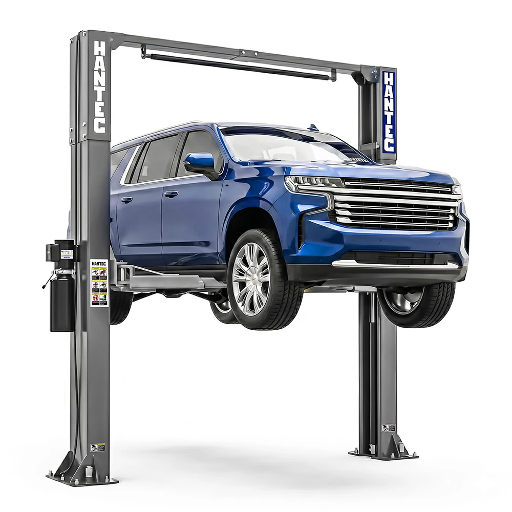 Rampa 2 Postes Simétrica 10,500 lbs con Portería Gris 220V HANTEC - Imagen 7