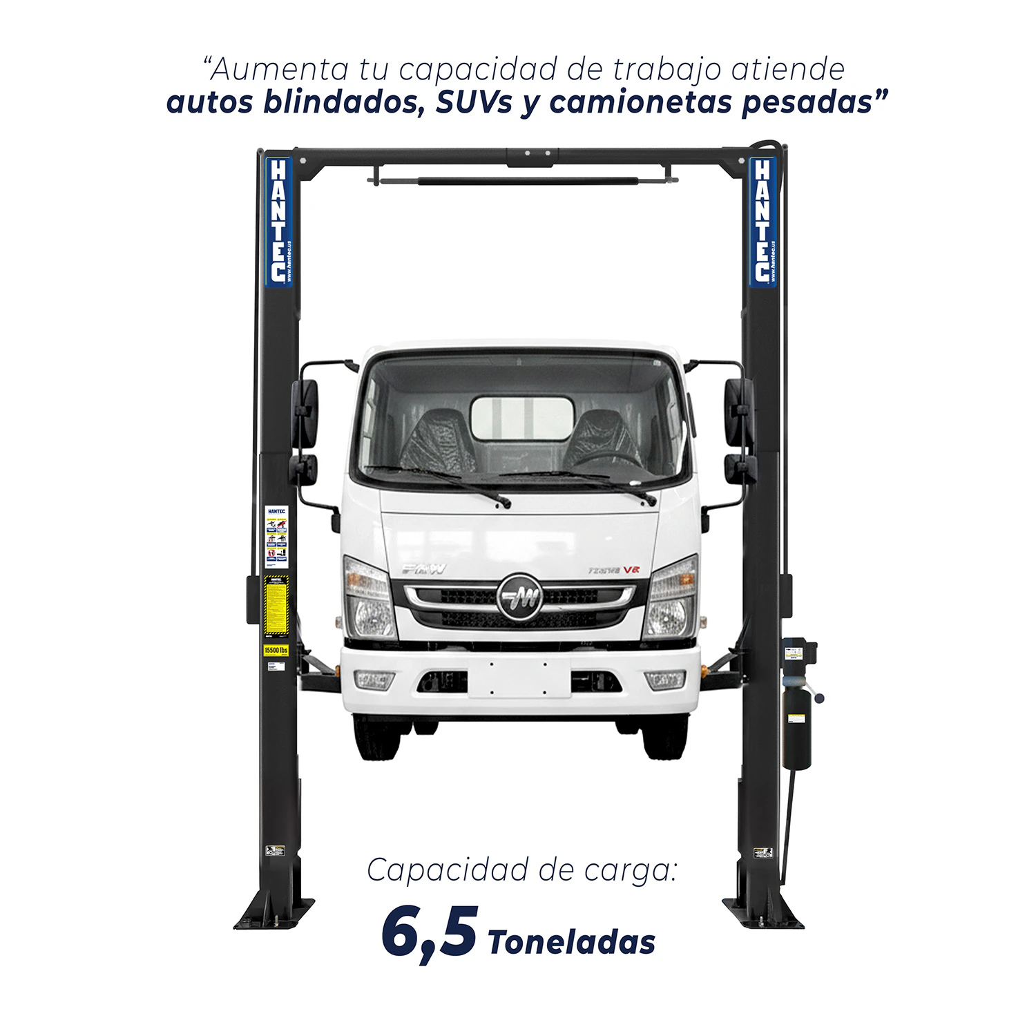Rampa 2 Postes Portería Heavy Duty 14,500 lbs 220V HANTEC - Imagen 6