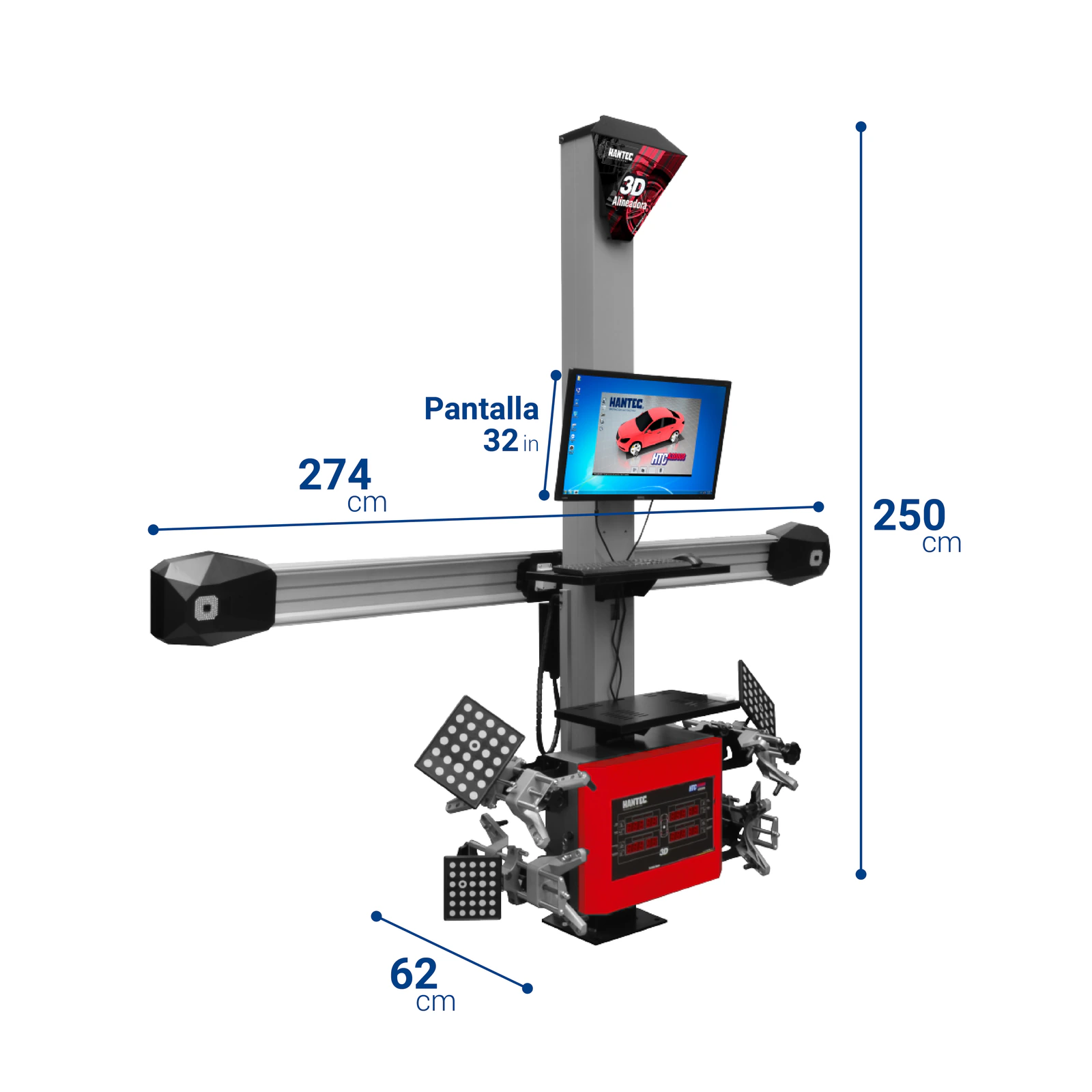 Alineadora Automotriz 3D Autos y Camionetas HANTEC PAQ - Imagen 3