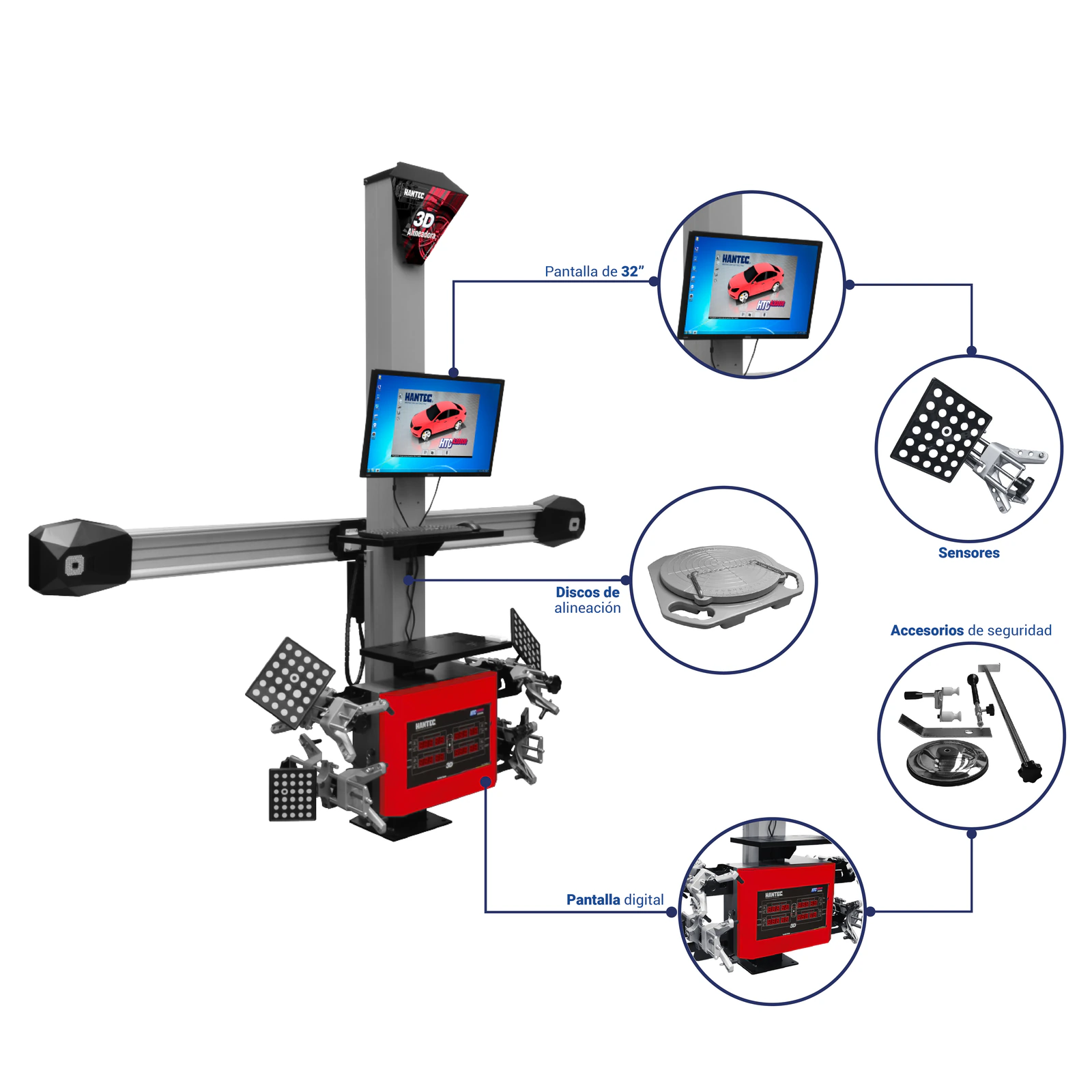 Alineadora Automotriz 3D Autos y Camionetas HANTEC PAQ - Imagen 5