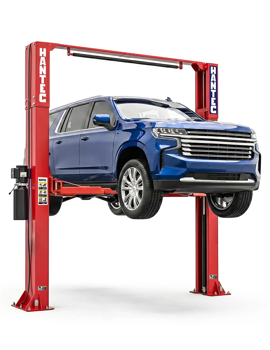 Rampa 2 Postes Simétrica 10,500 lbs con Portería Roja 220V HANTEC - Imagen 7