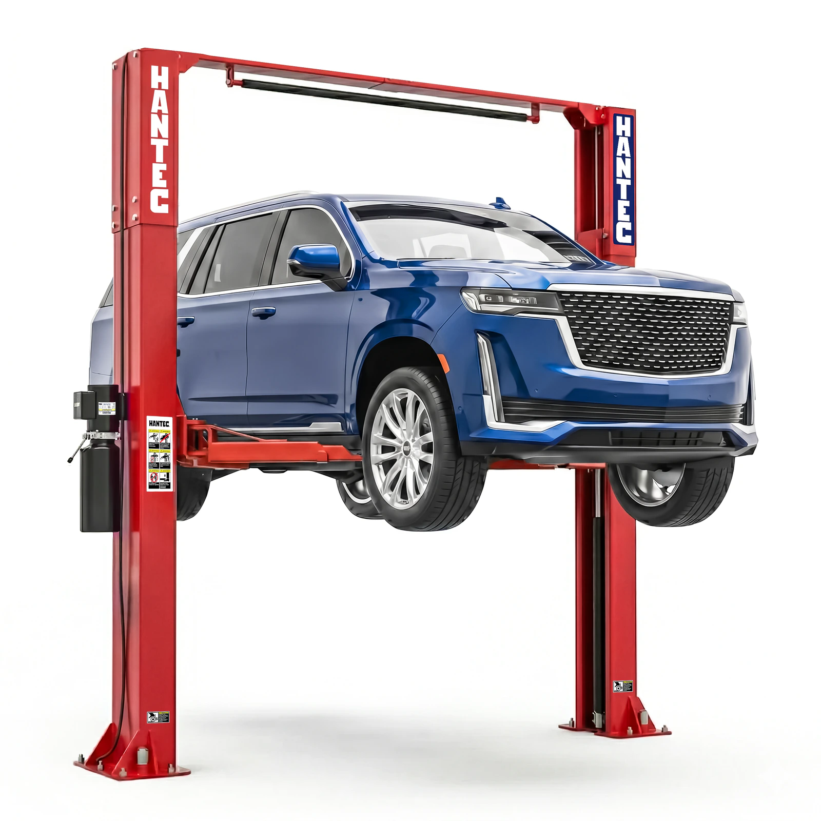 Rampa 2 Postes Simétrica 10,500 lbs con Portería Roja 110V HANTEC - Imagen 6