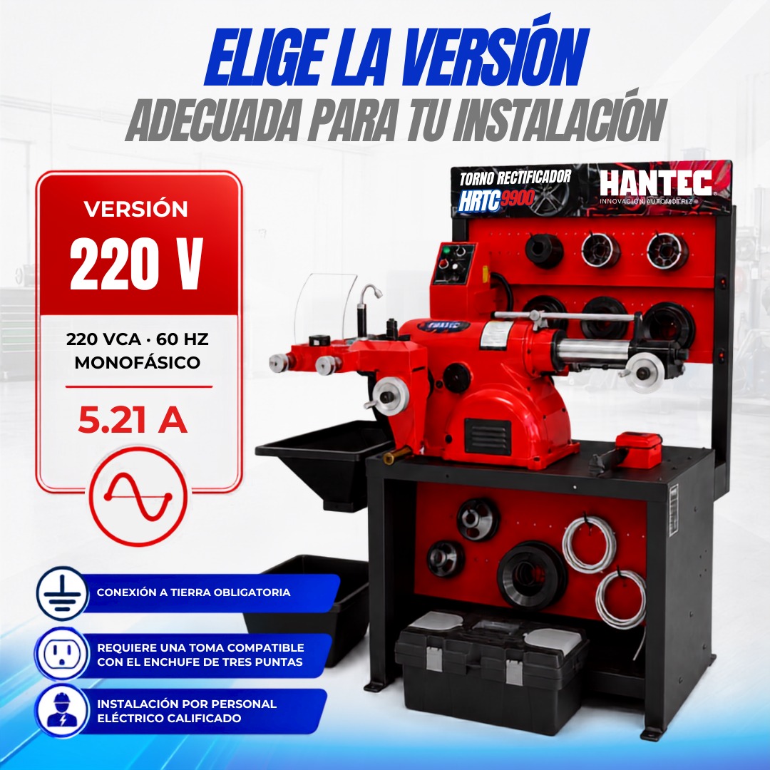 Torno Rectificador de Frenos con Kit para Camionetas 220V HANTEC - Imagen 7