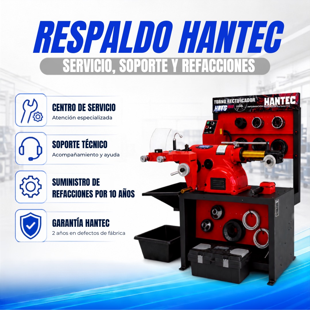 Torno Rectificador de Frenos Disco y Tambor 110V HANTEC - Imagen 10