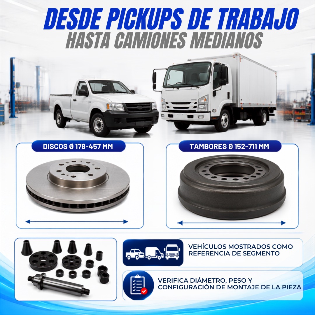 Torno Rectificador de Frenos con Kit para Camionetas 110V HANTEC - Imagen 2