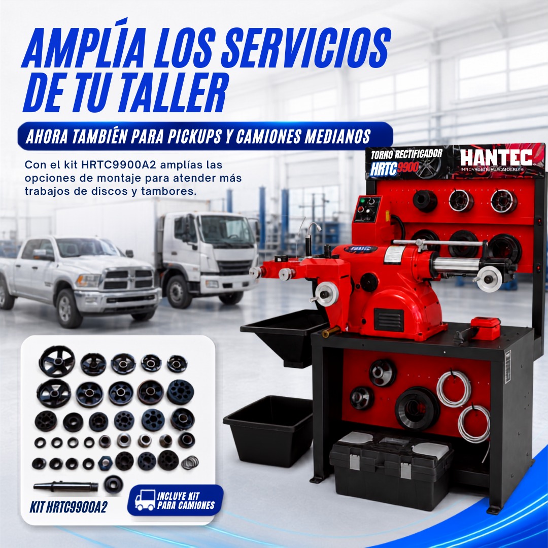 Torno Rectificador de Frenos con Kit para Camionetas 110V HANTEC - Imagen 7